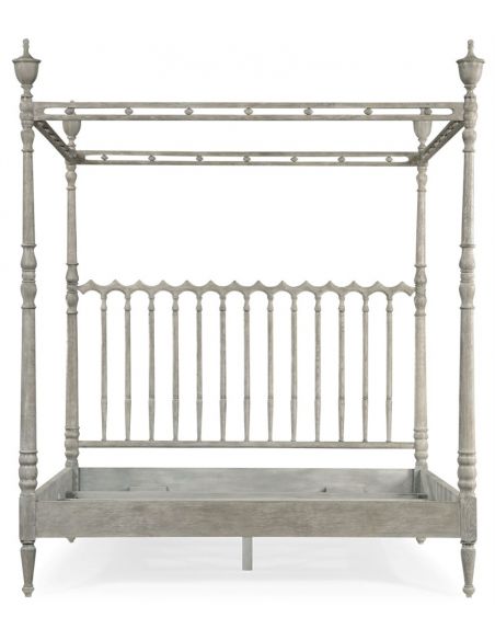 LUXURY BEDROOM FURNITURE Grey Spanish Style Plantation Bed