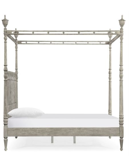 LUXURY BEDROOM FURNITURE Grey Spanish Style Plantation Bed