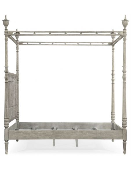 LUXURY BEDROOM FURNITURE Grey Spanish Style Plantation Bed