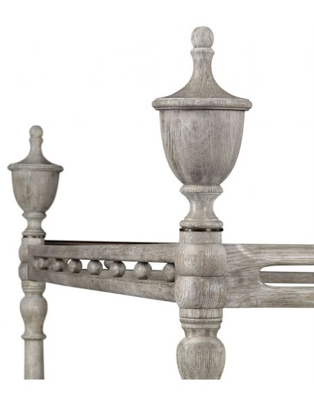 LUXURY BEDROOM FURNITURE Grey Spanish Style Plantation Bed