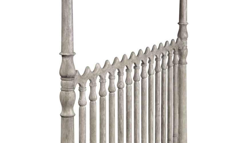 LUXURY BEDROOM FURNITURE Grey Spanish Style Plantation Bed