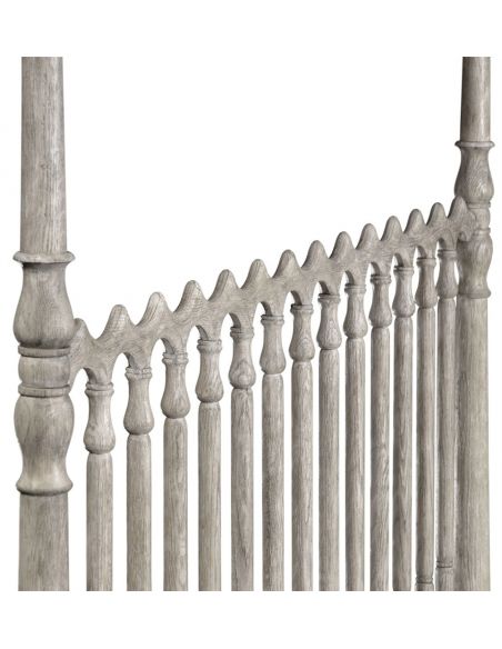 LUXURY BEDROOM FURNITURE Grey Spanish Style Plantation Bed
