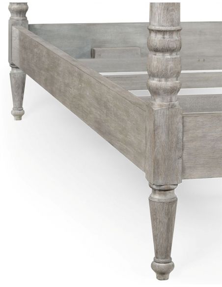 LUXURY BEDROOM FURNITURE Grey Spanish Style Plantation Bed