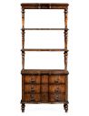 Decorative Accessories Rustic Walnut 3 Tiered etagere with Drawers Underneath