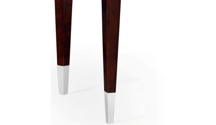 Bean Shaped Black Eucalyptus Side Table with Drawer