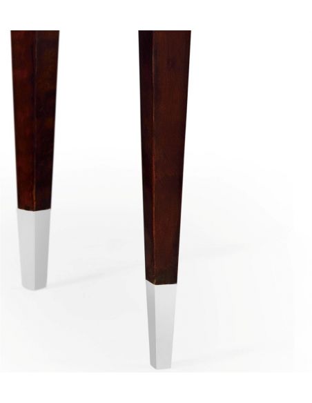 Bean Shaped Black Eucalyptus Side Table with Drawer