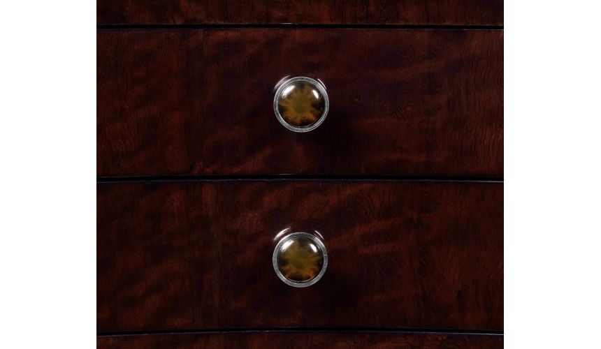 Bean Shaped Black Eucalyptus Side Table with Drawer