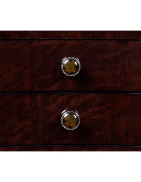 Bean Shaped Black Eucalyptus Side Table with Drawer