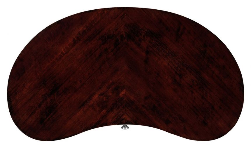 Bean Shaped Black Eucalyptus Side Table with Drawer