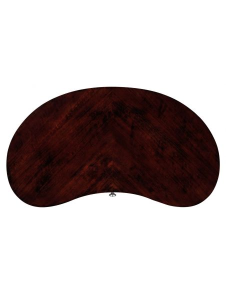 Bean Shaped Black Eucalyptus Side Table with Drawer