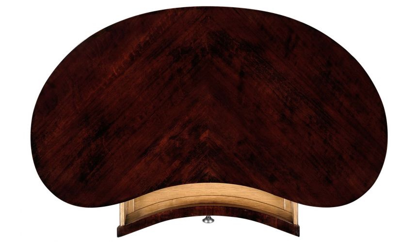 Bean Shaped Black Eucalyptus Side Table with Drawer