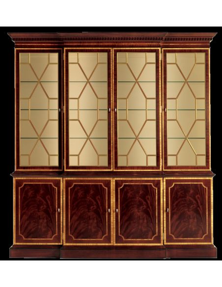 Breakfront china cabinet. American made furniture and furnishings