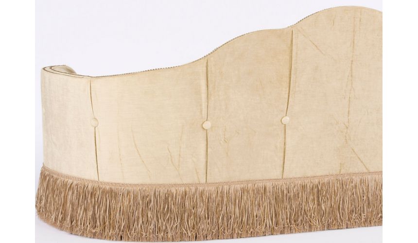 Luxury Leather & Upholstered Furniture Button Back Tufted Sofa