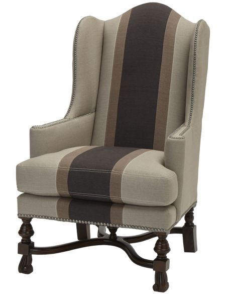 Antiqued Wingback Chair