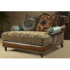 SETTEES, CHAISE, BENCHES Chaise, high style, leather, fabric