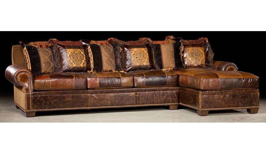 Luxury Leather & Upholstered Furniture Chaise lounge and sofa. Furniture and furnishings. 44
