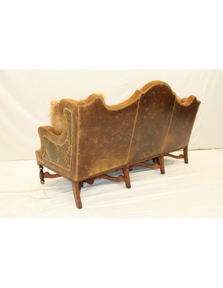 Luxury Leather Furniture Charleston Pecan Sofa