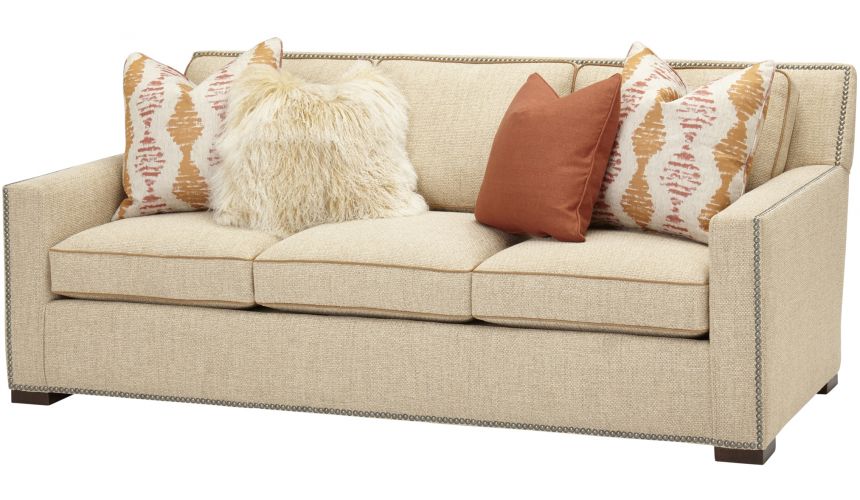 SOFA, COUCH & LOVESEAT Soft-hued Upholstered Sofa