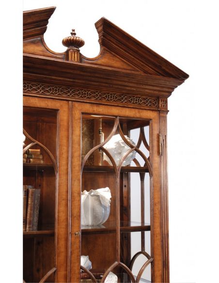 Breakfronts & China Cabinets Crossbanded China Display Cabinet. 76