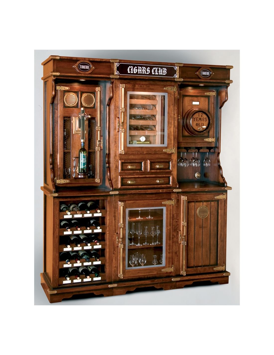 Unique cigar wine cabinet with a