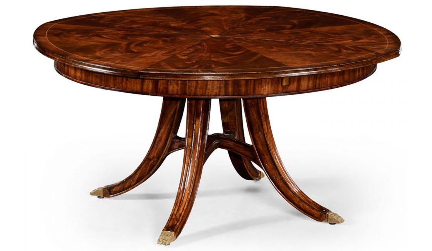 Dining Tables Mahogany Circular Dining Table Set-45