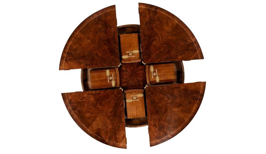 Dining Tables Mahogany Circular Dining Table Set-45