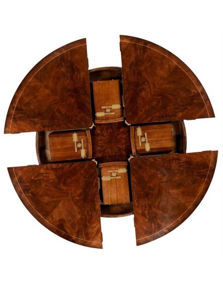 Dining Tables Mahogany Circular Dining Table Set-45