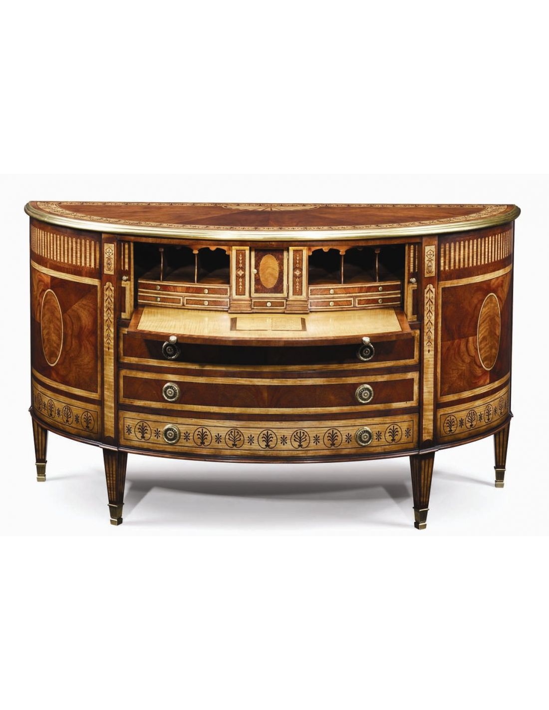 Classic antique reproduction furniture. Secrtaire cabinet office fu