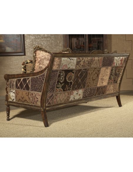 Classy sofa, patches, high quality, lost look from the past