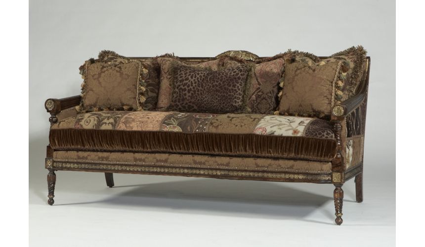 SOFA, COUCH & LOVESEAT Classy sofa, patches, high quality, lost look from the past