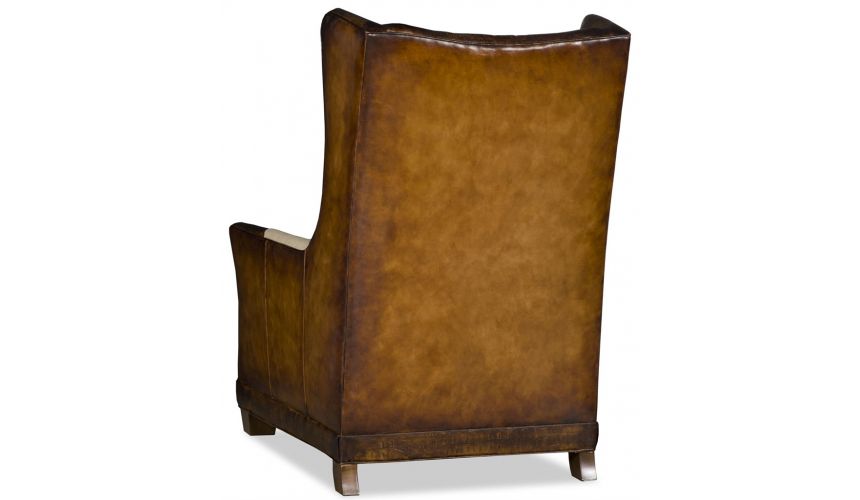 Luxury Leather & Upholstered Furniture Club armchair with gator embossed leather 64659