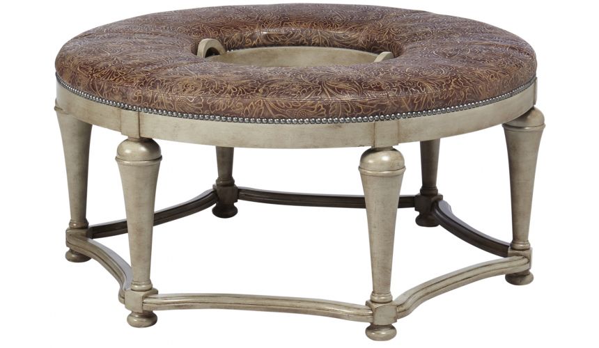 Luxury Leather & Upholstered Furniture Designer Ottoman Table