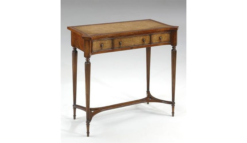 Console & Sofa Tables Console-table-leather-inlay