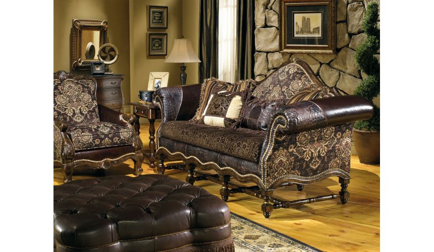 SOFA, COUCH & LOVESEAT cool western style furniture custom sofa chair ottoman