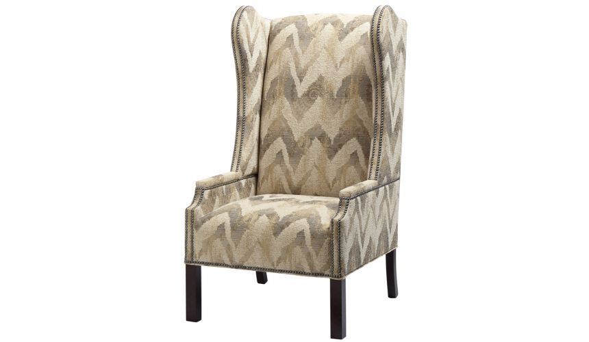 Luxury Leather & Upholstered Furniture Upholstered Wingback Arm Chair