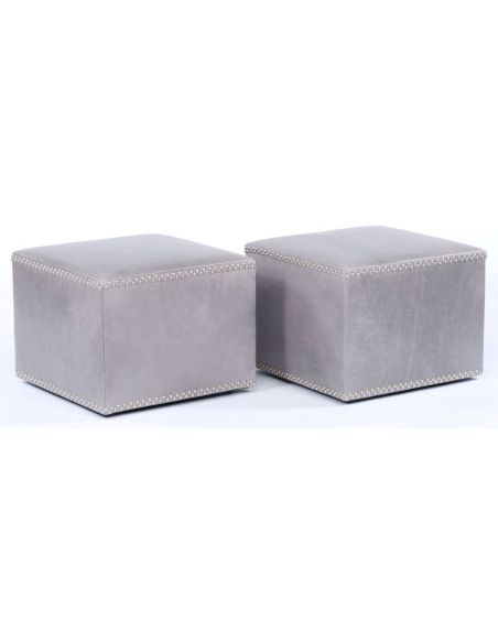 Sleek high quality furniture and furnishings. Cube ottomans. 80