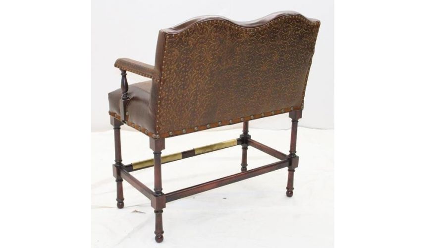 Luxury Leather & Upholstered Furniture Custom made double bar stool