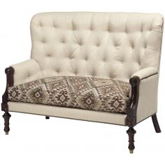 Luxury Leather & Upholstered Furniture Tufted Backrest Arm Chair