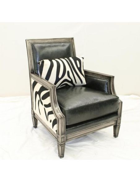 Luxurious Savanna After Dusk Chrome Accent Chair