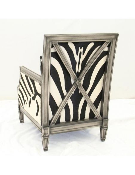 CHAIRS, Leather, Upholstered, Accent Luxurious Savanna After Dusk Chrome Accent Chair