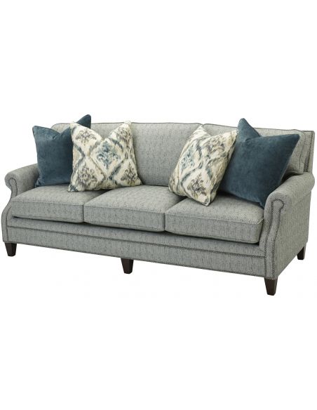 Stylish Roll Arm Upholstered Sofa