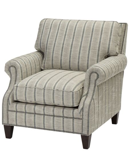 Upholstered Arm Chair with Nail Head Trims