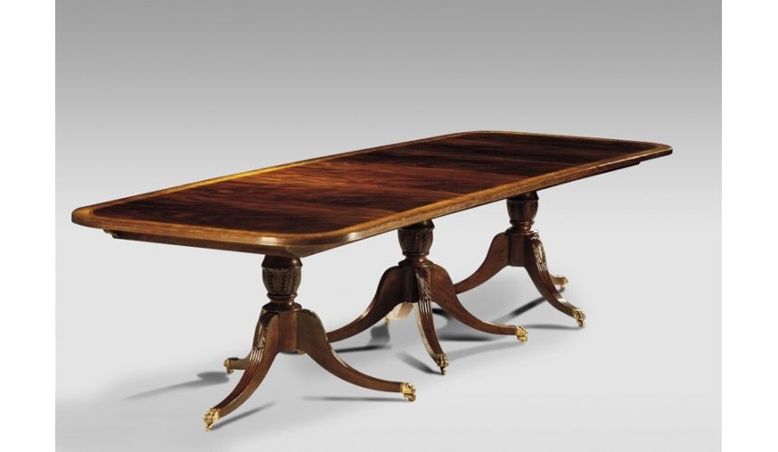 Dining Tables Luxury Home Furnishings. Triple Base Dining Table