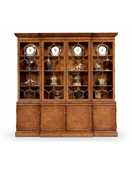 Breakfronts & China Cabinets Display Breakfront Cabinet. Elegant Furnishings