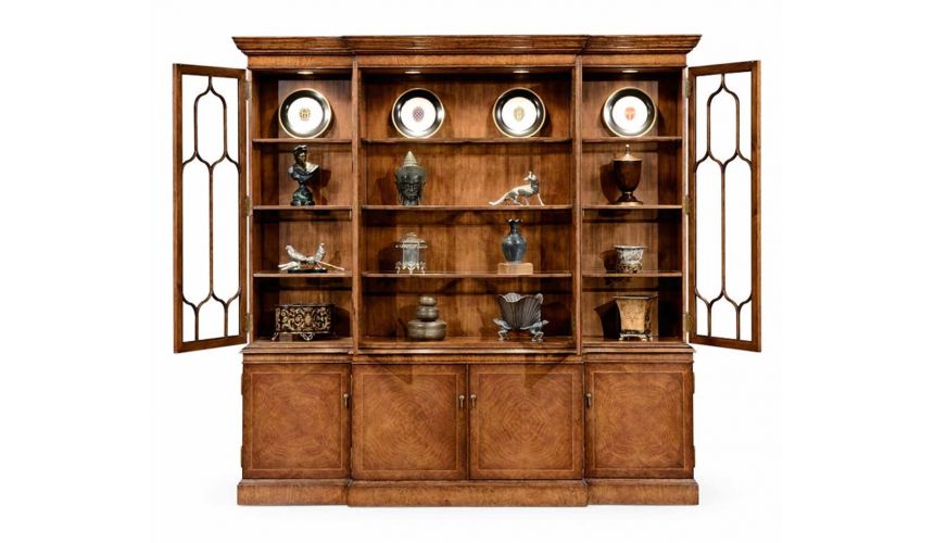 Breakfronts & China Cabinets Display Breakfront Cabinet. Elegant Furnishings