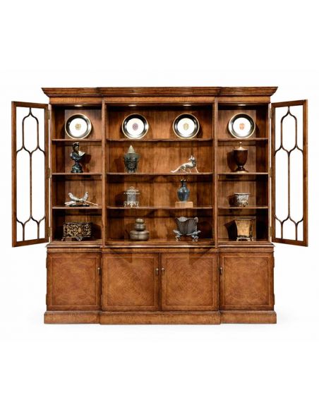 Breakfronts & China Cabinets Display Breakfront Cabinet. Elegant Furnishings