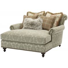 Luxury Leather & Upholstered Furniture Roll Arm Upholstered Chair and a Half