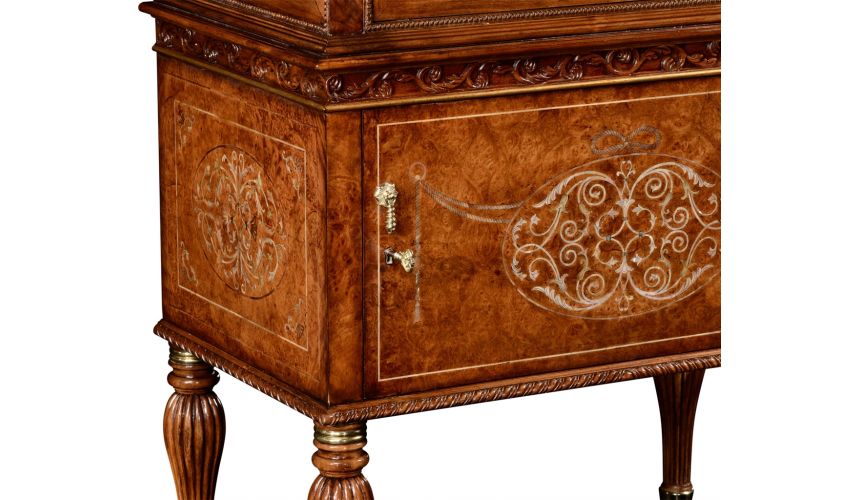 Breakfronts & China Cabinets Slender Display Cabinet in Rectangular Shape-22