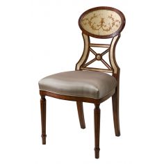 Dining Chairs High end dining room furniture with silvered glomis decoration