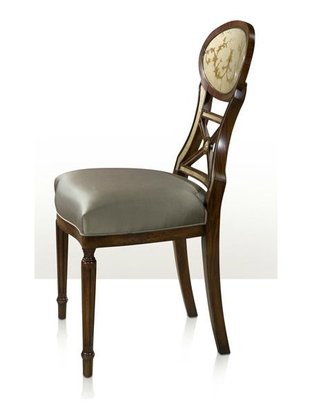 Dining Chairs High end dining room furniture with silvered glomis decoration